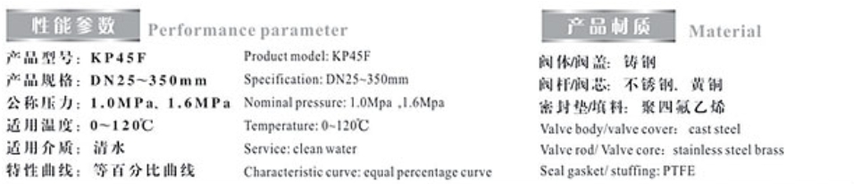 埃美柯平衡閥 (KPF)9508性能參數